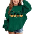 thumbnail image 6 of Bovxnpu Halloween Day Unisex Girls Long Sleeve Shirts Undershirts Graphic Long Sleeve Fleece Crew Neck Pullover Sweatshirt Kids Tops, 6 of 8