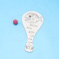 thumbnail image 3 of Shisuyan 2 Pcs Hand-painted Wooden Racket Kindergarten Kids Ball Game Props Children Manual DIY Painting Graffiti Fill Paint Toy (Shark), 3 of 9