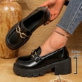 thumbnail image 5 of Bkhluea Women Metal Buckle Platform Loafers Slip On Comfortable Footwear For Office Work Daily Casual Outdoor Activities, 5 of 7