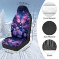 thumbnail image 7 of Uorisanigo Car Seat Covers for Front Seats, 2 Pack Premium Purple Butterfly High Back Seat Cover, Easy Installation, Bucket Seats Covers Universal Fits Most Car Truck Van and SUV, 7 of 7