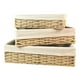 thumbnail image 1 of M Buder Set de 3 Cestas de Almacenamiento Tejidas a Mano Cuerda de Papel Color Beige, 1 of 1