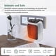 thumbnail image 2 of 800W Fan Heater with Remote Control and US Plug Compact Socket Heater, 2 of 5