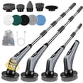 thumbnail image 1 of Cepillo Electrico para Baño Limpieza [IPX8 Resistente al Agua],350-450RPM,con 9 Cabezales de Cepillo Reemplazables,Mango Ajustable en 4 Niveles hasta 130cm,2600mAh,para Baños y Pisos, 1 of 7