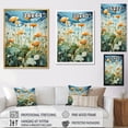 thumbnail image 4 of Designart "Serenity In Orange Symbolic Blooming Growth" Plants Floater Framed Wall Art Living Room, 4 of 5