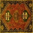 thumbnail image 1 of Ahgly Company Machine Washable Indoor Square Persian Yellow Traditional Area Rugs, 4' Square, 1 of 4