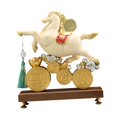 thumbnail image 4 of Estatua decorativa de caballo de resina, bonita colección de adornos, centro de mesa, Feng Shui Beige, 4 of 8
