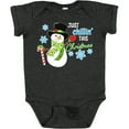 thumbnail image 3 of Inktastic Just Chillin' This Christmas Fun Snowman in Top Hat Boys or Girls Baby Bodysuit, 3 of 5