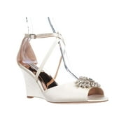 Womens Badgley Mischka Abigail Dress Wedge Sandals, Ivory