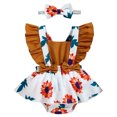 thumbnail image 1 of Mameluco Gibobby para niña sin espalda estampado Floral mangas volantes 0-3 Meses, 1 of 5