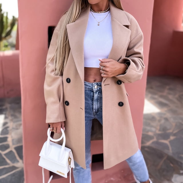 Puntoco moda mujer cálido abrigo de imitación cárdigan invierno sólido manga larga prendas de vestir exteriores Puntoco Puntoco-3527