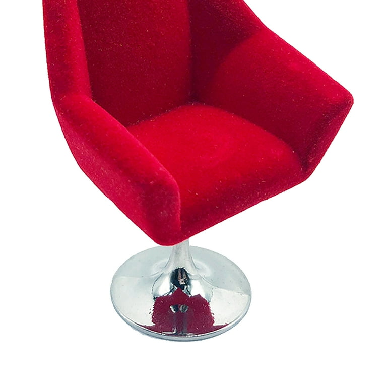 1 12 Scale Dollhouse Armchair Lounge Chairs Chair Miniature Furniture Red