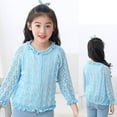 thumbnail image 4 of Coerni Little Girls Knit Cardigan Sweater for Toddler Baby Ruffle Long Sleeve Button up Sweater Jacket Outwear Top Spring, 4 of 4