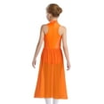 thumbnail image 2 of TTAO Kids Girls Sleeveless Lyrical Dance Dress Sparkly Ballet Skirted Leotard Modern Contemporary Dance Dress Orange 6, 2 of 7
