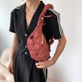 thumbnail image 3 of Bolso de mano con diseño de nube para mujer, bolsos para axilas con cremallera a la moda, bolso de hombro sólido (rojo), 3 of 6
