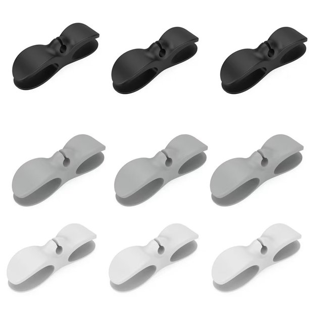 9 piezas Dispositivo de bobinado de cocina, alambre para electrodomésticos, dispositivo de almacenamiento y fijación de cables flexibles, rejilla de bobinado, disposición de enchufes, clip de alambre