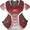 Cardinal/White, variant on Rawlings Intermediate Velo Series Chest Protector