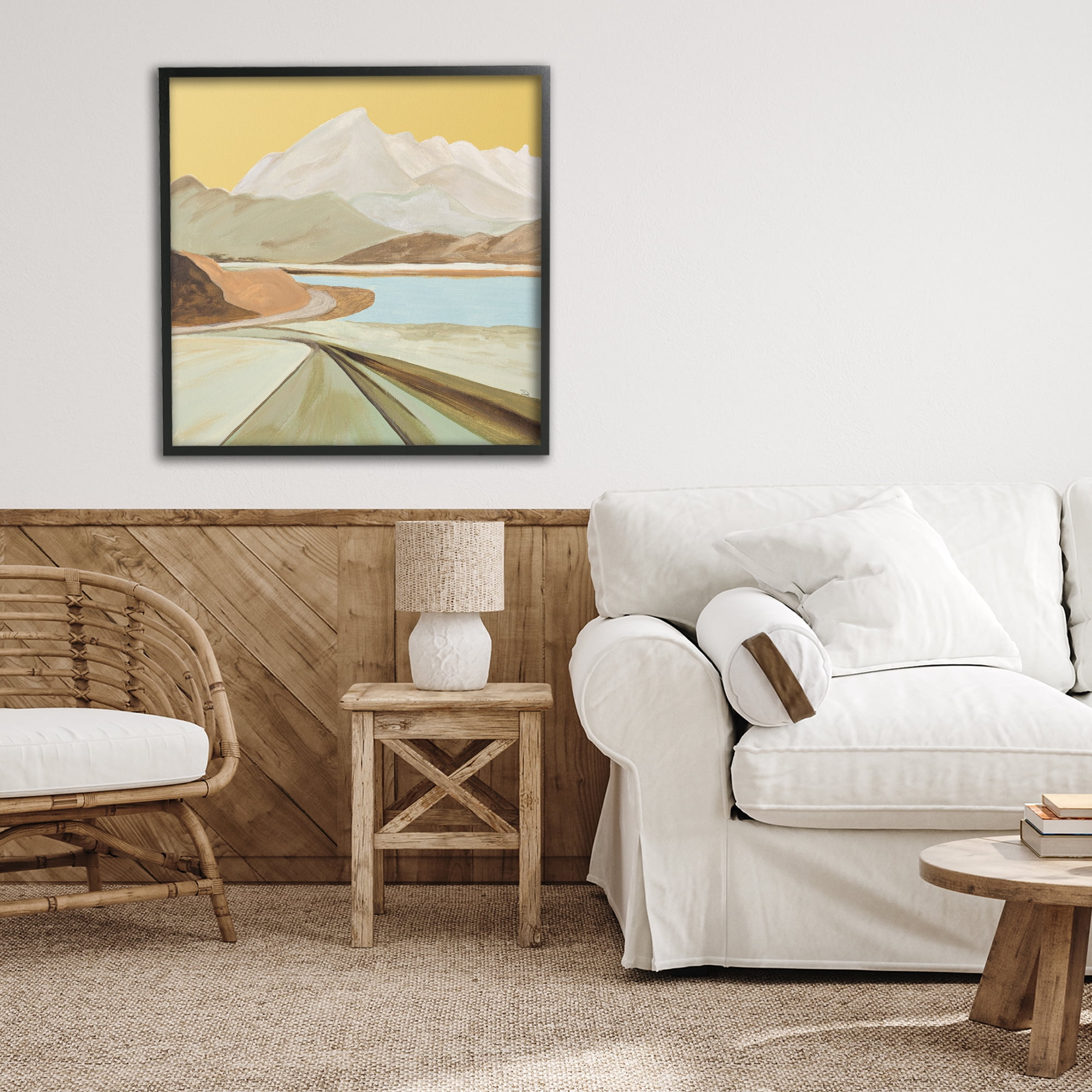 Stupell Industries Retorno Mountain Sunrise Black Framed Giclee Art, design by Patricia Pinto