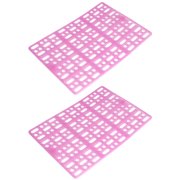 Anti-slip Pet Feet Mat Plastic Grids Pet Relax Pad Animal Cage Hole Cushion, Pink