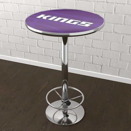 Sacramento Kings NBA Fade Chrome Pub Table - Purple, White, Gray