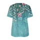 thumbnail image 5 of Blusa informal elegante de manga corta con cremallera y cuello redondo para mujer OAVQHLG3B Store lin121212, 5 of 5