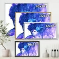 thumbnail image 4 of Designart 'Glorious Blue Portrait of Afro American Woman' Modern Framed Canvas Wall Art Print, 4 of 5