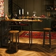 thumbnail image 4 of Bestier 3 Piece Bar Table Set Pub Table Counter Height Dining Set Rustic, 4 of 8