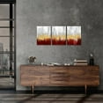 thumbnail image 3 of Hieng 3 Pieces Dark Red and Gold Abstract Canvas Wall Art Modern Gold Foil Grey Artwork Luxury Painting Printed on Canvas for Walls Guest Room Girls Gifts Decor (only canvas), 3 of 6