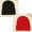 B, variant on Bling Rhinestone Knit Beanie Hats for Women Girls Warm Winter Hat Thick Cuffed Skull Cap 2Pcs
