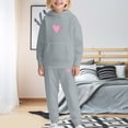 thumbnail image 2 of Ruyang Girls Heart Tracksuit School Athletic Sweatsuits Graphic 2 Piece Outfits Trendy Pullover Hoodies Joggers Pants Set, 2 of 5