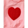 thumbnail image 5 of Suealasg Newborn Girl Valentine's Day Outfits 2Pcs Baby Girl Clothes Set Crew Neck Long Sleeve Heart Embroidery Sweatshirts Long Pants 3 6 9 12 18 24 Months Infant Girls Autumn Clothing, 5 of 9