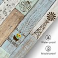thumbnail image 5 of 72" x 72" Rustic Farmhouse Shower Curtain Vintage Country Bathroom Set Colorful Wood Farmhouse Home Bath Bathtub Decor Durable Fabric Machine Washable with 12 Hooks, 5 of 5
