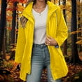 thumbnail image 2 of Womens Jackets Spring Fall Windbreaker Lightweight Hooded Softshell Jacket Outdoor Windproof Zip Up Raincoat Yellow XL, 2 of 7