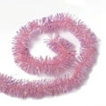 thumbnail image 1 of Guirnalda de oropel de 20 m, oropel suave y brillante, adornos para suministros de fiesta de cumpleaños y bodas, decoraciones para colgar en el techo del árbol de Navidad, color arcoíris de 3,5, 1 of 6