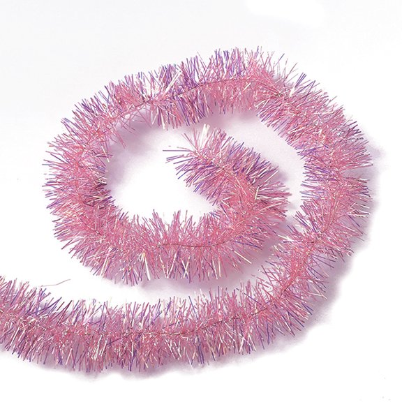 FCflower Sparkly Tinsel Garland PET Material Rainbow Color, 20 m, 10 Count