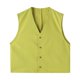 thumbnail image 5 of Pantalones Cortos Frontales Planos de los Hombres, Cuello en V de Verano sin Mangas de Color Sólido de Cintura Alta Ancha para la Pierna para el Casual Y la Fiesta, 5 of 8