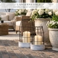 thumbnail image 2 of XIBUFE Rustic Farmhouse Lantern Decor Set of 2-Stylish Decorative Lanterns for Your Living Room,Fireplace Mantle Or Kitchen Dining Table-Modern Indoor/Outdoor Coffee Table Decor, 2 of 10