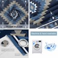 thumbnail image 6 of Blackout Curtains for Bedroom, Blue Boho Room Darkening Window Drapes for Living Room, Aztec Southwest Abstract Geometric Motifs Thermal Insulated Grommet Curtains, 42x54 inch, 2 Panels, 6 of 9