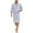 Grey, variant on 100% Cotton Mens Lightweight Robe Summer Short Sleeve Bathrobe Soft Knee Length Robe with Pockets (Cobalt Blue, XL)