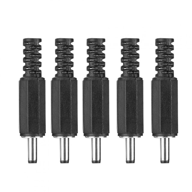 DEWIN 5pcs 1.3mm x 3.5mm Male DC Power Plug Jack Coaxial Connector Adapter