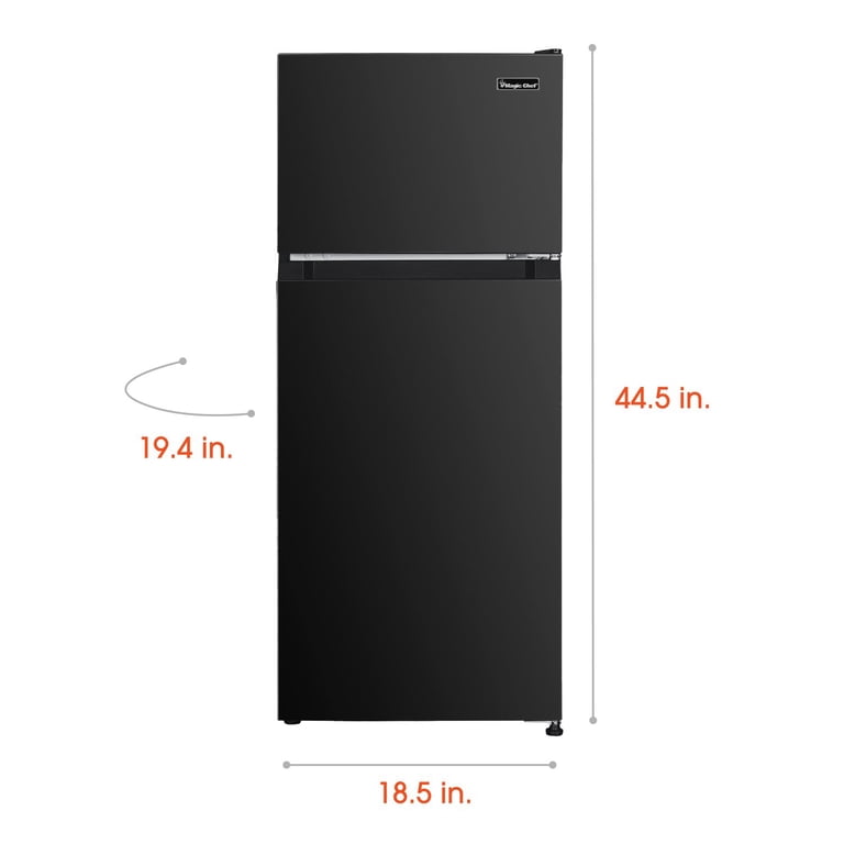 MAGIC CHEF Mini Refrigerator with Freezer in Black, HMDR45B
