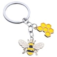 thumbnail image 3 of Bee Key Chain Metal Bee Key Ring 1 Set Backpack Key Pendant Purse Hanging Ornament, 3 of 9