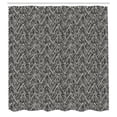 thumbnail image 2 of Ambesonne Abstract Shower Curtain, Monotone Design Triangles, 69"Wx75"L, White and Charcoal Grey, 2 of 4