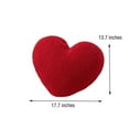 thumbnail image 3 of 1Pcs Heart Pillow，Throw Pillows Decorative Pillows for Bed Couch for Home Decor (13.7"x17.7"),Red, 3 of 5