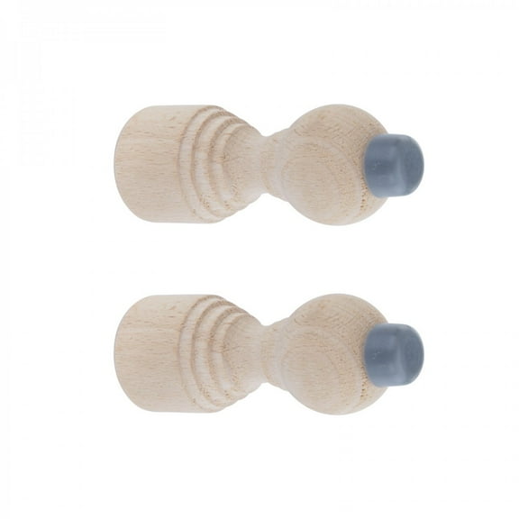 Renovators Supply Wooden Door Stop Bumper Wall Mount 3.18" L Unfinished Maple Hardwood Door Stopper Silicone Rubber Bumper forAbsorbing Shock Wall Protector w/Hardware Pack of 2