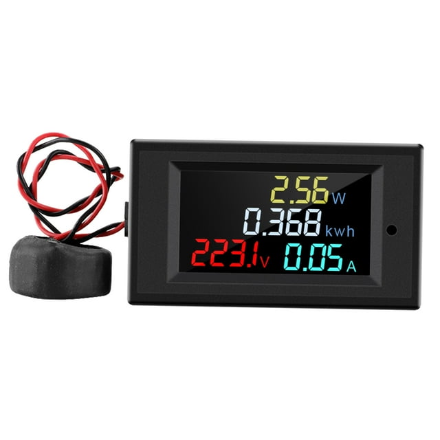 Voltímetro Digital Ac 80-300V Amperímetro Pantalla Lcd En Color Multímetro Voltaje Corrient Tomshoo Amperímetro