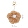 thumbnail image 2 of CTIRCHIU Puff Keychain Pom Pom Faux Ball Khaki 1Set, 2 of 6