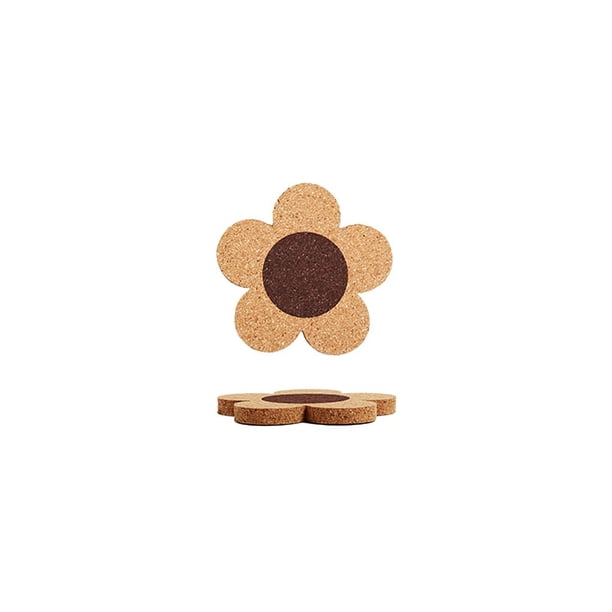 Posavasos De Corcho Para Flores, Salvamanteles De Madera Para Tazas/Macetas, Posavasos Gruesos Colgantes, Almohadilla Aislante Para Evitar Que Las Marcas Quemadas Se Resbalen Para Cocina 18 Cm Cateissary HA026762-02