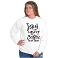 thumbnail image 4 of Jesus in Heart and Coffee in Veins Women Plus Size Crewneck Sweatshirt Brisco Brands 4X, 4 of 5