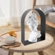 thumbnail image 4 of Adorno de puerta de metal, colección moderna, figura decorativa de hierro de lujo ligera para negro grande, 4 of 9