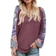 thumbnail image 2 of Blusa con Estampado Bohemio sin Espalda con Cuello en V para Mujer Suéter Informal con Abertura Lateral de Corte Holgado de Manga Larga ANGGREK  Otros, 2 of 6